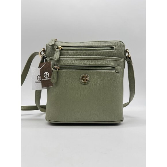 GIANI BERNINI North South pebbled women's small crossbody bag - Moss Green - Picture 4 of 7